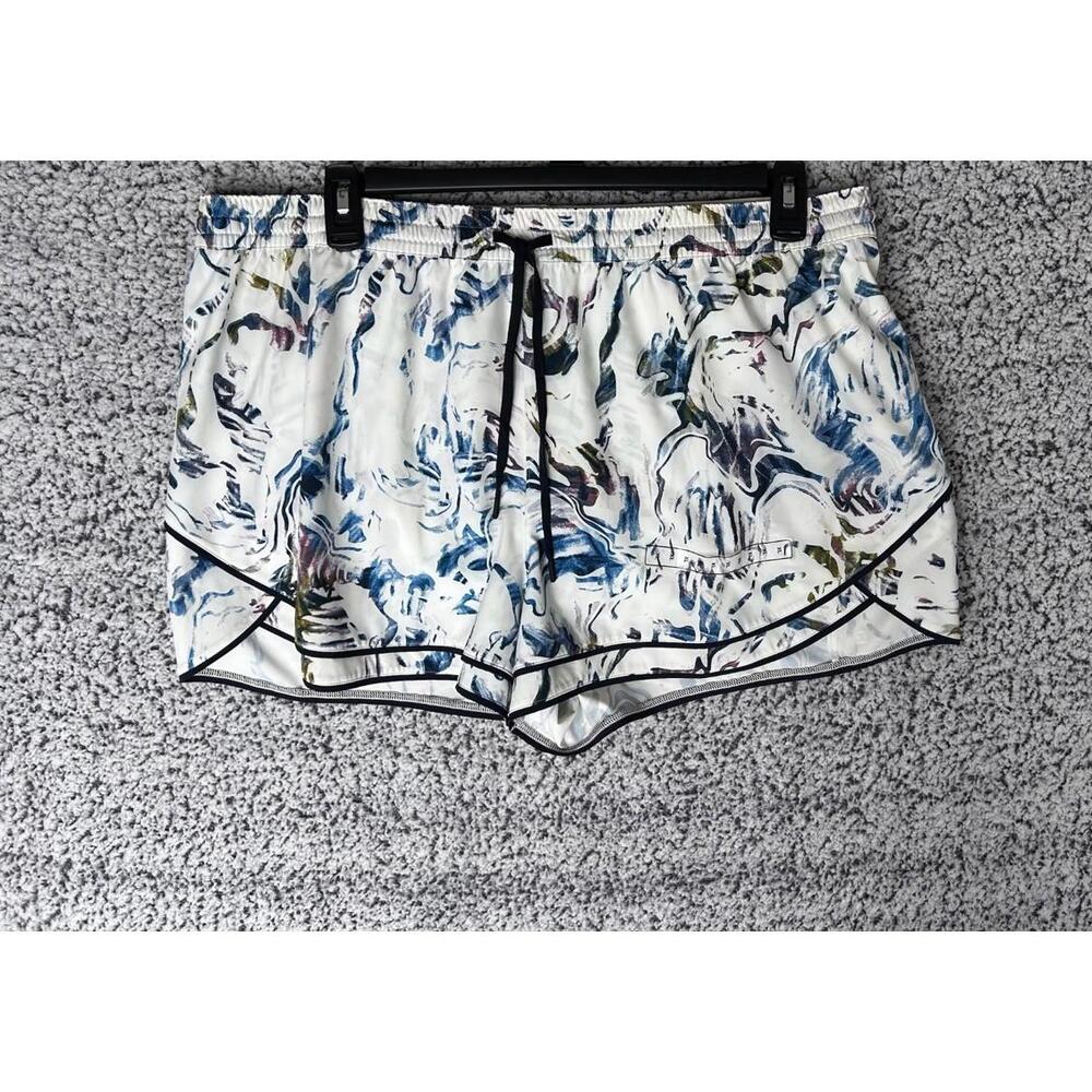 CALIA Moss Print Multi Drawstring Step Up Short NWT NEW Women's Size XL $48